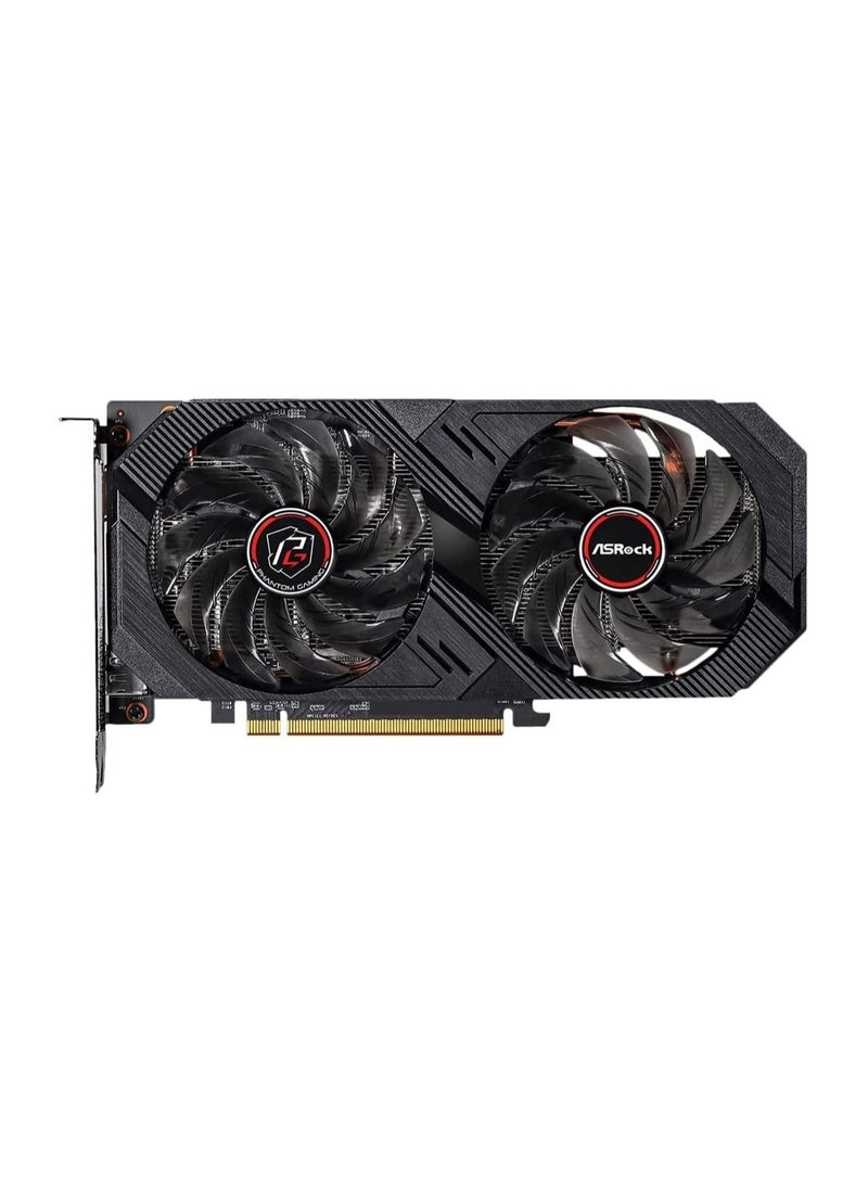 ASRock - ASRock Radeon RX 6500 XT Phantom Gaming 4GB OC GDDR6 Graphics Card, RDNA2, AMD FidelityFX, 1024 Streams, 2820MHz Boost - Image 1