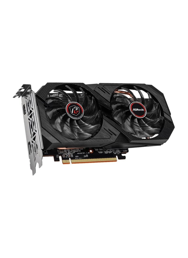 ASRock - ASRock Radeon RX 6500 XT Phantom Gaming 4GB OC GDDR6 Graphics Card, RDNA2, AMD FidelityFX, 1024 Streams, 2820MHz Boost - Image 1