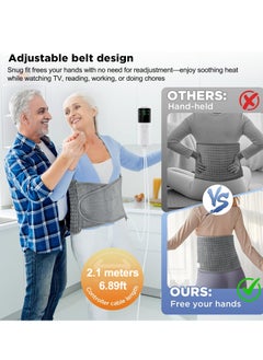 AMINAC Electric Heating Pad for Back Pain Relief with Adjustable Belt, 9 Heat Levels & 4 Timer Auto Off, Fast Soft Heat Pad for Cramps, Lumbar, Neck, Shoulder – A Warm Gift for Family  - Image 2