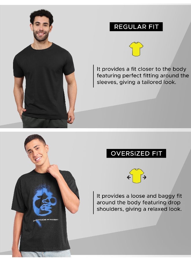 Beyoung Destiny Printed Oversized T-shirt for Men  - Image 4
