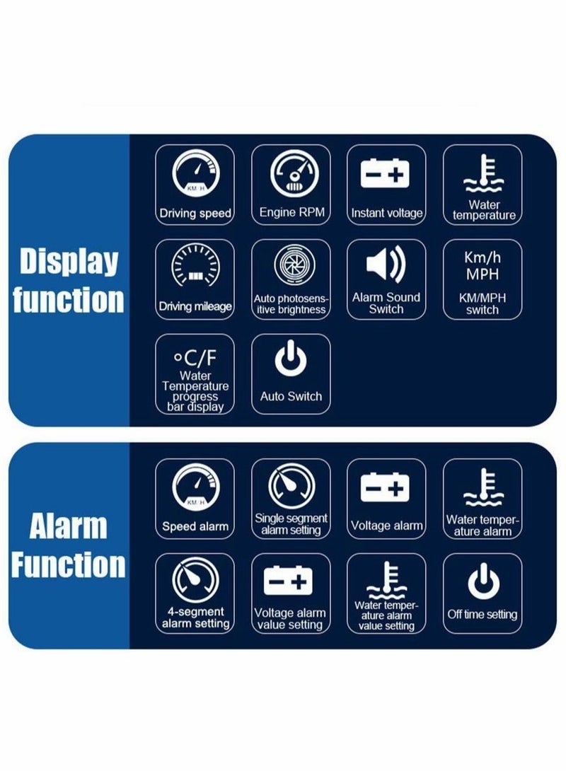 Captaintech HUD Display lesgos Vehicle Speedometer Head Up Display with Hood Speed Warning HUD Projector for Cars and Trucks with OBD II or EUOBD - Image 4