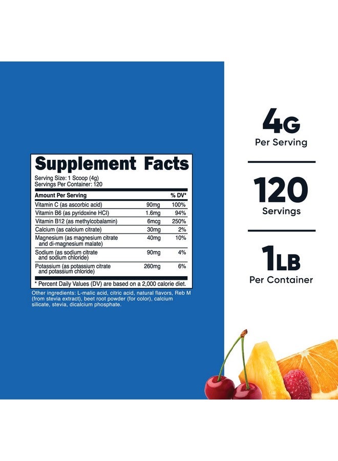 Nutricost Nutricost Electrolyte Complex Powder (120 Servings, Fruit Punch) - Hydration Supplement Drink Mix with Vitamins and Minerals  - Image 2