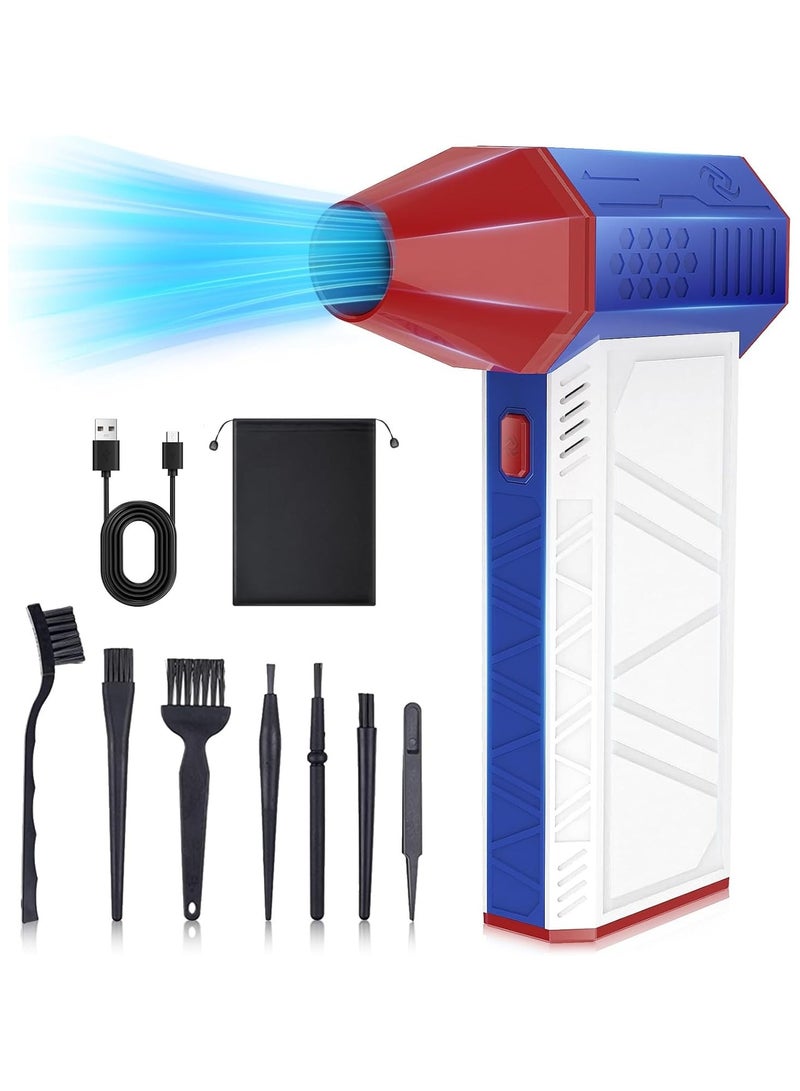 HAVEN Professional Electric Air Duster 130000 RPM, Portable Super Jet Fan with 3 Adjustable Speeds, Cordless Mini Jet Blower Car Dryer Type-C Rechargeable for Car, Computer, Keyboard, Lens - Image 2