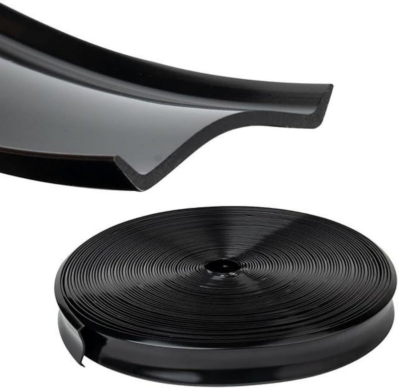 TeegRoow 1” RV Trim Molding Insert - UV-Resistant Vinyl Corner Molding, 50 Ft Black for RV Camper Travel Trailer - Image 1