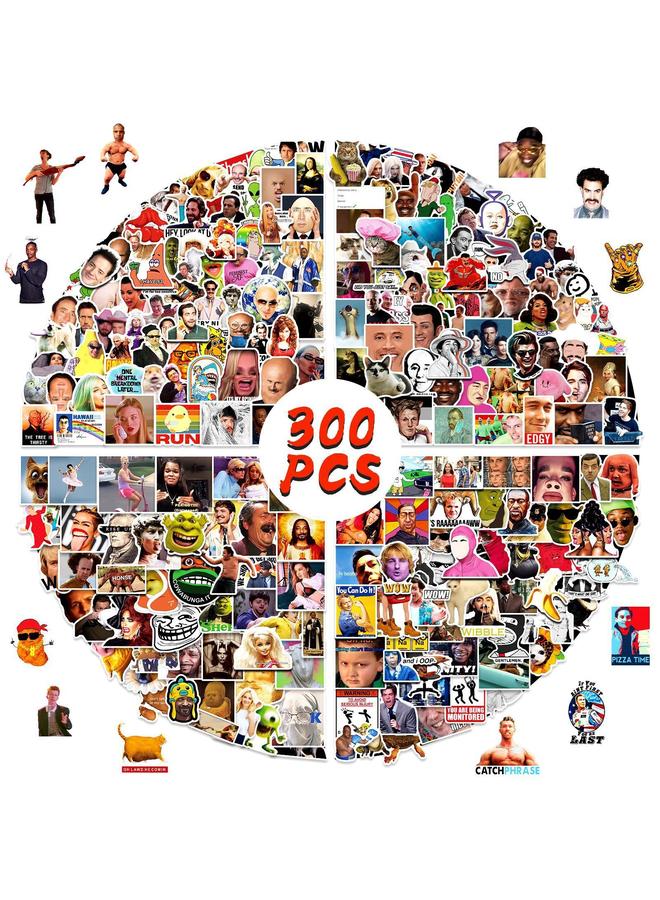 Bluejw 300 European And American Internet Red Expression Pack Stickers American TV Series Sand Sculpture Character Expression Pack Collection Graffiti Stickers - Image 3