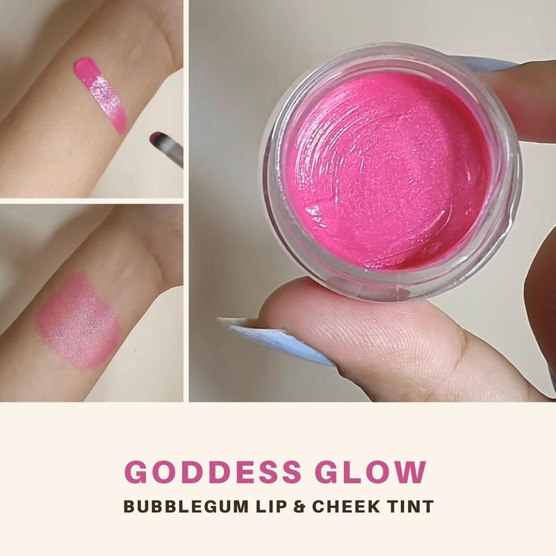 Aegte Goddess Glow Bubblegum Lip  Cheek Tint Highlighter with SPF 35 Lighten Dark Lips 5gm - Image 3
