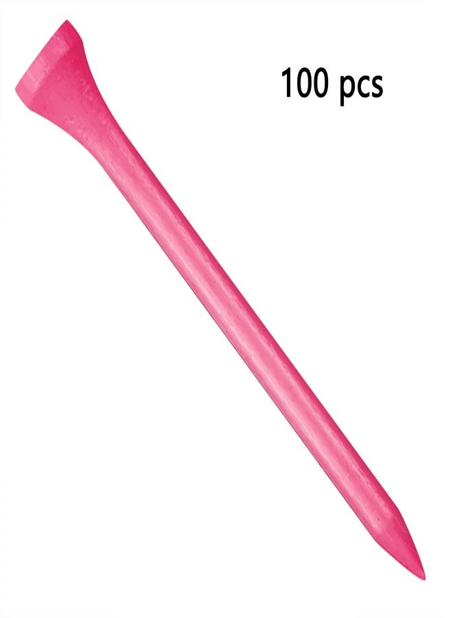 Zivisk Wooden Golf Tees 2-3/4" 100 Count 70mm Pink - Image 5