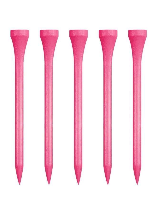 Zivisk Wooden Golf Tees 2-3/4" 100 Count 70mm Pink - Image 1