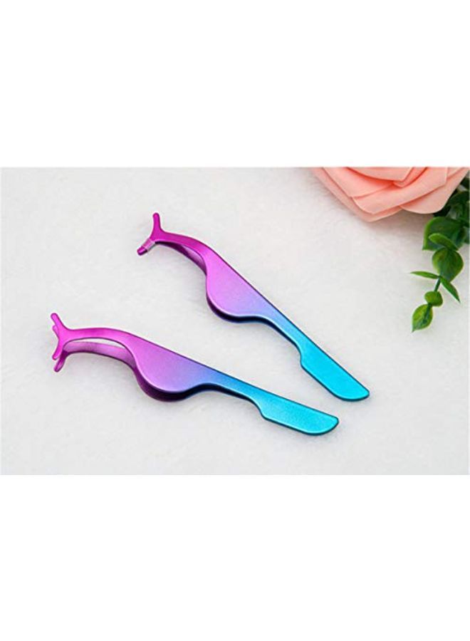 EIAKE False Eyelashes Applicator Tool Eyelash Extension Tweezers Remover Clip Tweezers Nipper (Two Tone Color) - Image 5