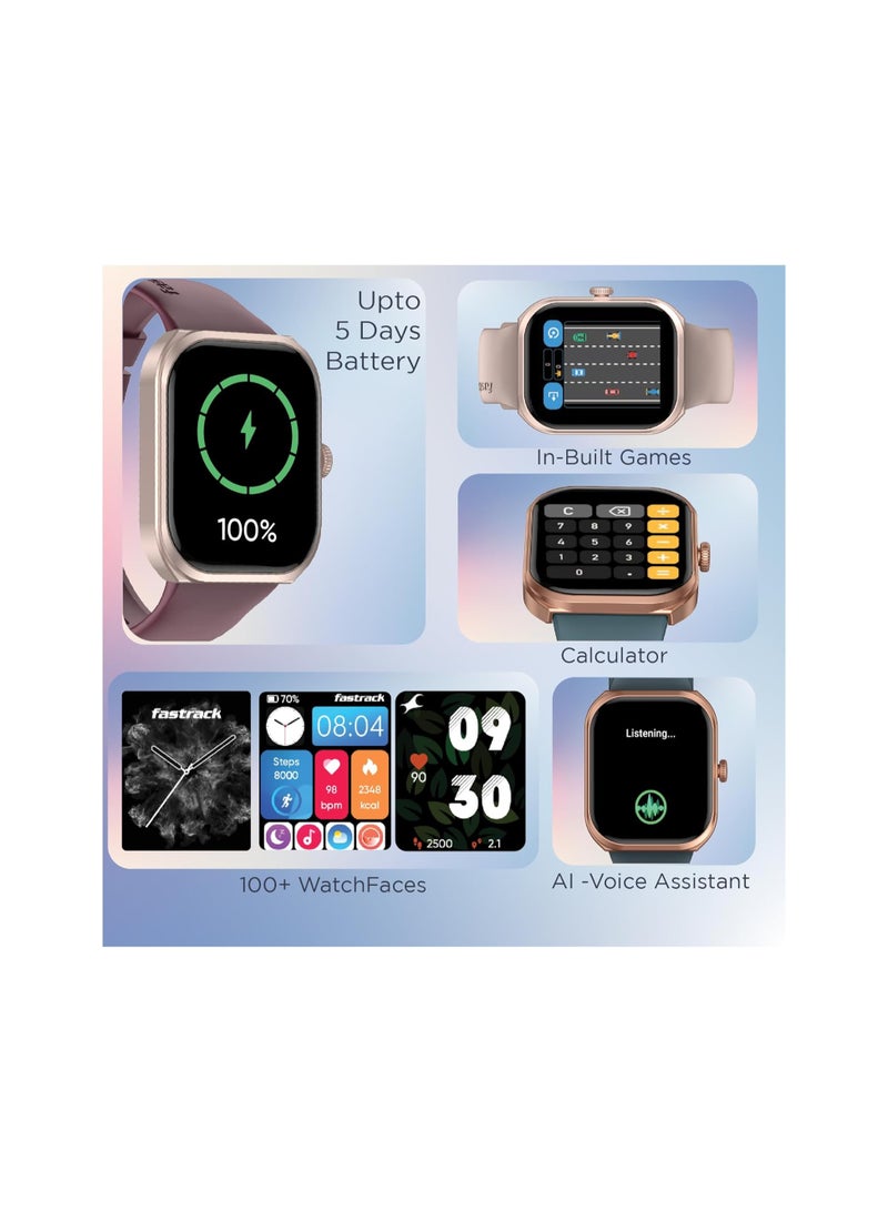 Fastrack Limitless FS2+ Smartwatch|2.01" UltraVU Display|Functional Crown|SingleSync BT Calling|Nitro Fast Charging|110+ Sports Modes|200+ Watchfaces|Upto 7 Day Battery| AI Voice Assitant