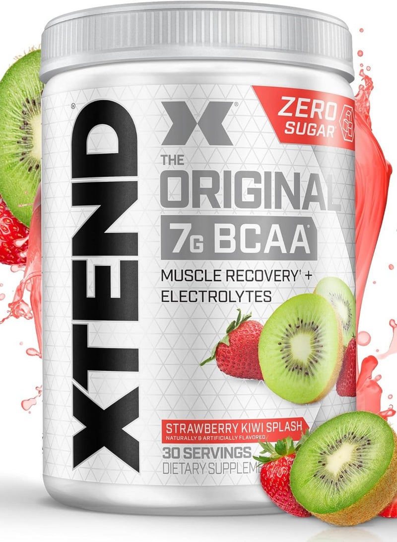 XTEND Original BCAA  Powder Zero Sugar With Electrolytes for Hydration & Muscle Repair,  Post-Workout Supplement, Strawberry Kiwi Splash Flavor - 30 Servings - Image 1