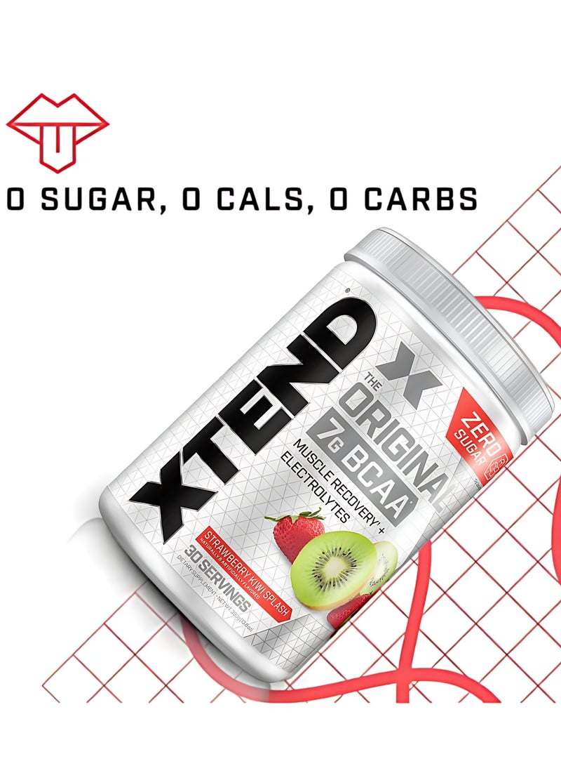 XTEND Original BCAA  Powder Zero Sugar With Electrolytes for Hydration & Muscle Repair,  Post-Workout Supplement, Strawberry Kiwi Splash Flavor - 30 Servings - Image 3