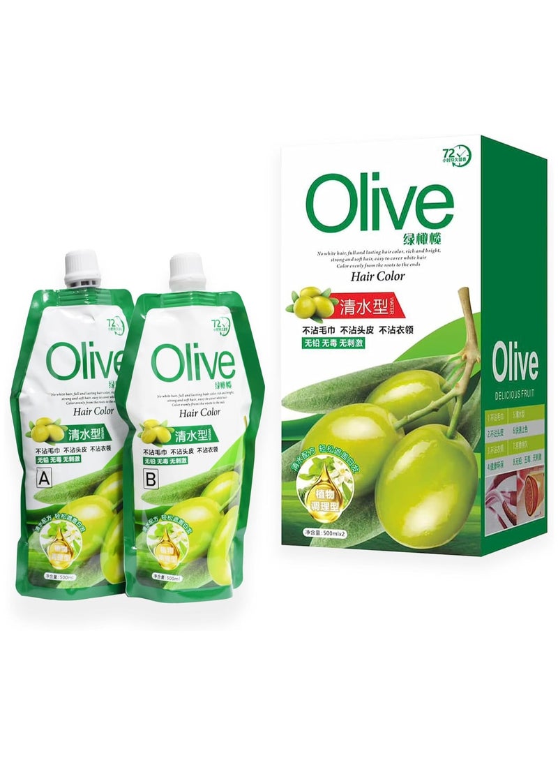 OLIVE Hair Color Cream Natural Black 500x2 ml  - Image 1