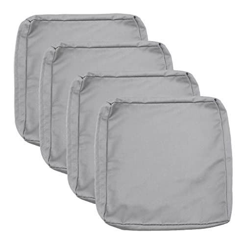 Sqodok Patio Cushion Cover 24x24 inch, 4Pack Outdoor Cushion Covers for Patio Furniture Waterproof Patio Cushion Slicovers Replacement Chair Seat Cushion Covers for Wicker Chair, Grey - Image 1