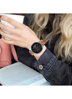 DEALELE Bands Compatible with Samsung Galaxy Watch 46mm / Galaxy 3 45mm / Huawei Watch GT5 / GT5 Pro / 4/4 Pro / GT4 / 3/3 Pro / GT3 46mm, 22mm Colorful Resin Strap for Women Men, Rainbow candy  - Image 5