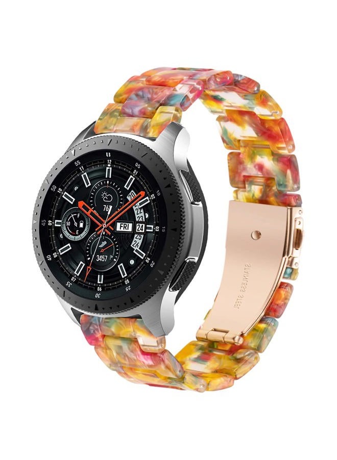 DEALELE Bands Compatible with Samsung Galaxy Watch 46mm / Galaxy 3 45mm / Huawei Watch GT5 / GT5 Pro / 4/4 Pro / GT4 / 3/3 Pro / GT3 46mm, 22mm Colorful Resin Strap for Women Men, Rainbow candy - Image 1