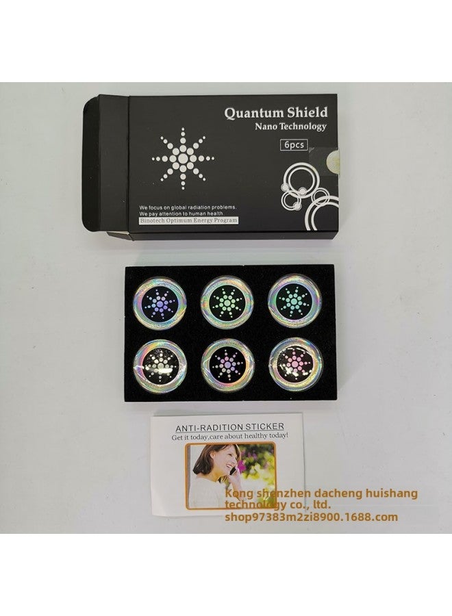 Shield Mobile Phone Computer Anti-radiation Stickers Shield Silver Round Household Appliances Stickers A Box Of 6-Color:Color - Image 5