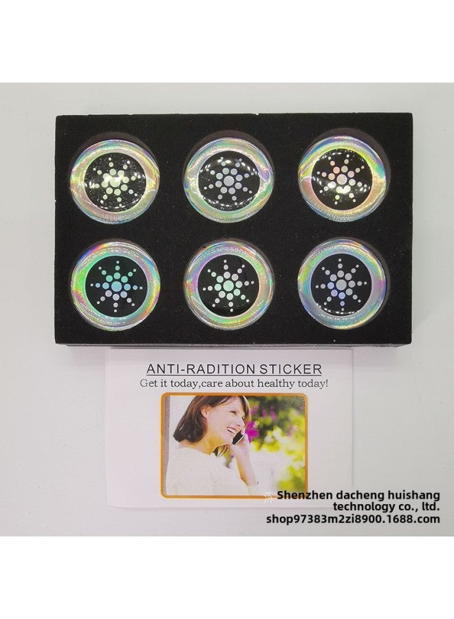 Shield Mobile Phone Computer Anti-radiation Stickers Shield Silver Round Household Appliances Stickers A Box Of 6-Color:Color - Image 2