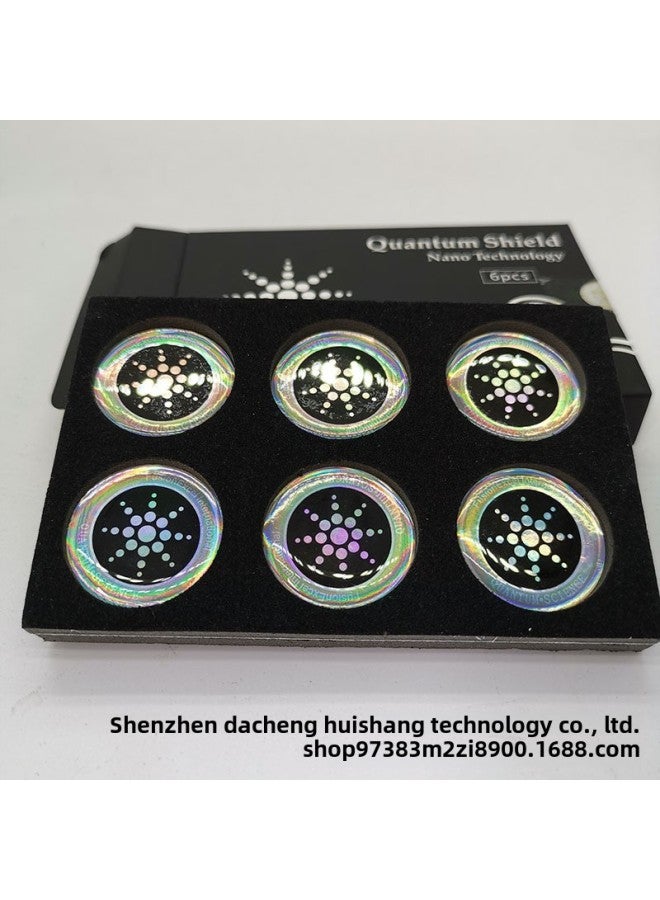 Shield Mobile Phone Computer Anti-radiation Stickers Shield Silver Round Household Appliances Stickers A Box Of 6-Color:Color - Image 3