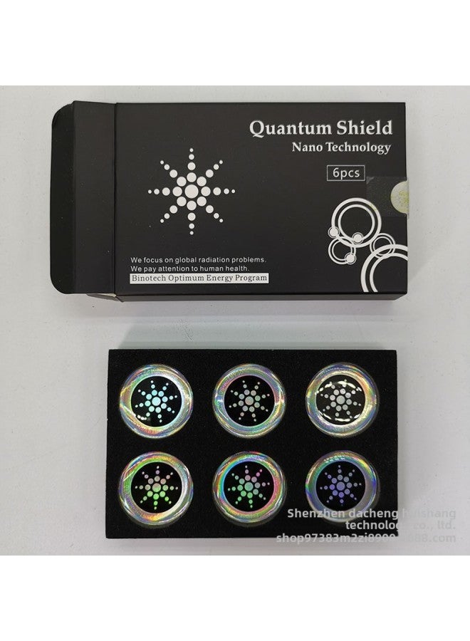 Shield Mobile Phone Computer Anti-radiation Stickers Shield Silver Round Household Appliances Stickers A Box Of 6-Color:Color - Image 1