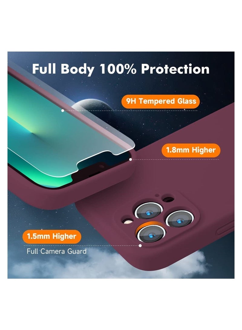 ELTRAZONE Silicone Magnetic Case for iPhone 12 Pro Max with 2 Pack Tempered Glass Screen Protector Magsafe Case - Image 4