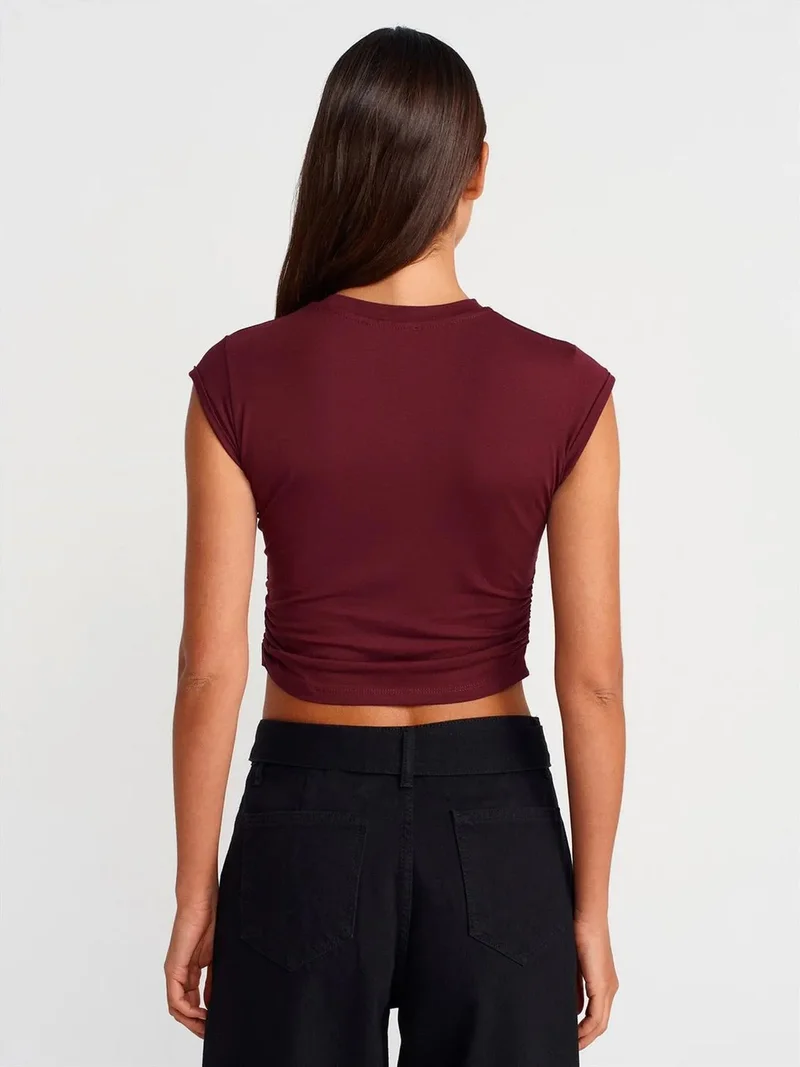 Dilvin DILVIN Women's Sleeveless Crop T-shirt