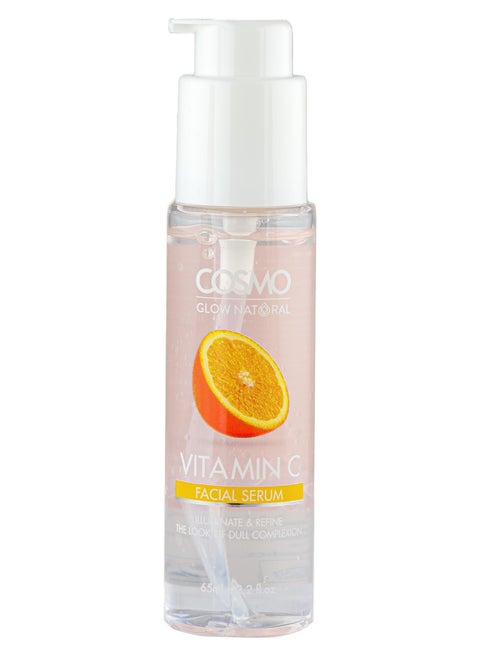 Cosmo Glow Natural Vitamin C Facial Serum For Unisex 65ml, Illuminate & Refine Dull Complexion, Reduce Of Dark Spot