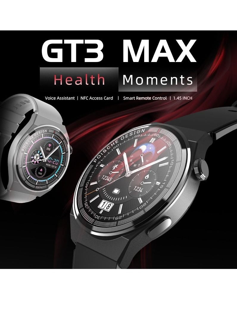 Generic - Porsche Design GT3 Max Round Smartwatch Men 1.45 HD Color Screen , Multifunction NFC, Voice Assistant - Image 1