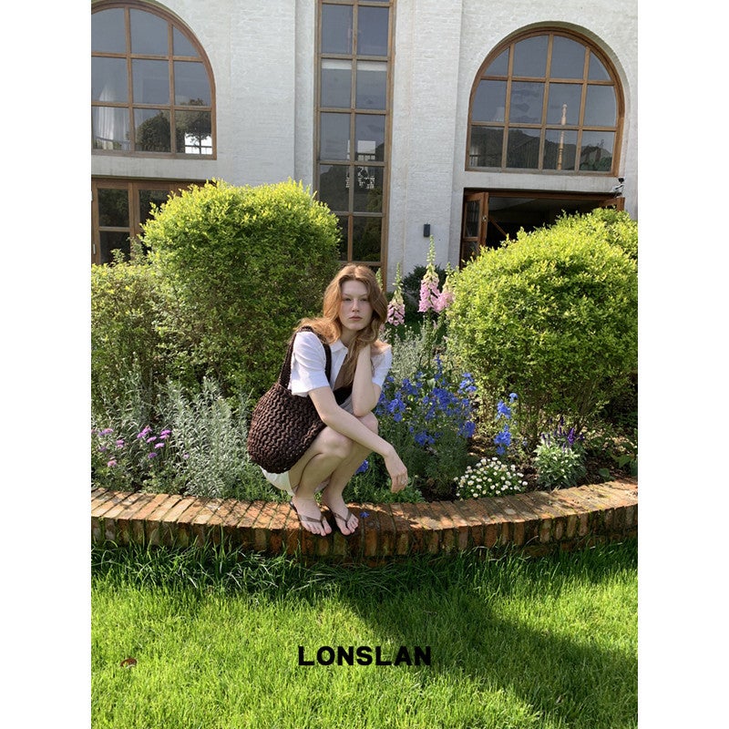 Lonslan Raffia Woven Bucket Bag - Image 4