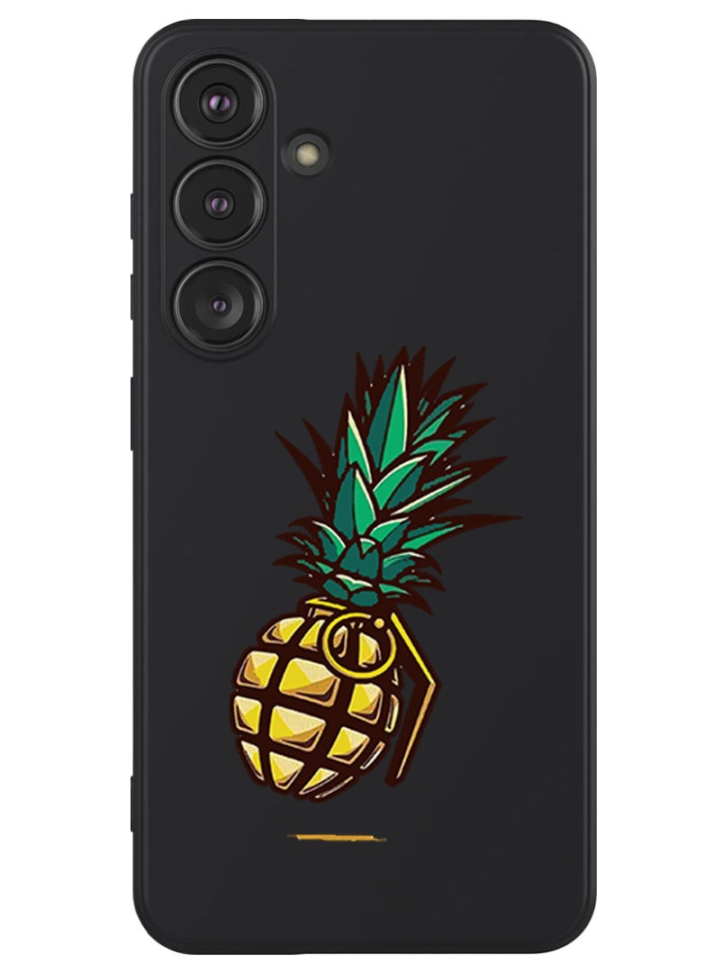 Theodor Protective Slim Fit Case Liquid Silicone Cover with Full Body Protection Anti-Scratch Shockproof Case For Samsung Galaxy S24 (Black) - piner apple lock - Image 1