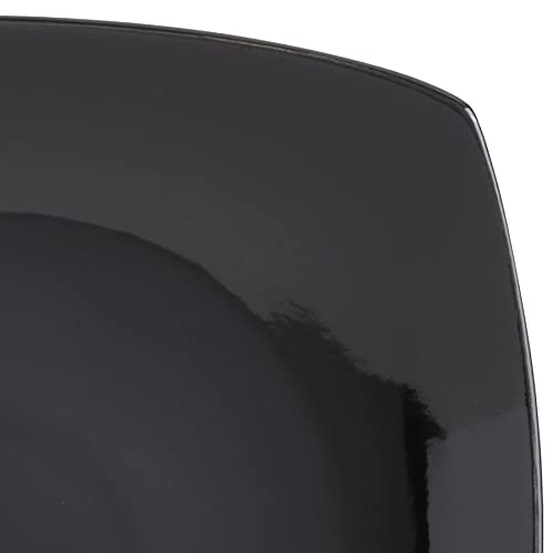 Gibson Elite Soho Lounge Square Reactive Glaze Stoneware Dinnerware Set, Service for 4 (16pc), Black - Image 4