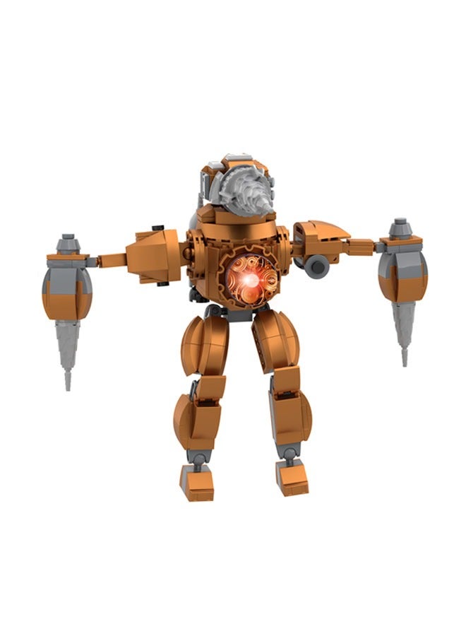 Loquat Toilet man series building blocks Skibidi building block toy rose gold titan electric drill man - Image 1
