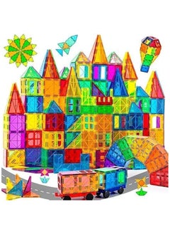 Piccasio 100Pcs Magnetic Building Tiles Set - Strong 3D Magnet Blocks for Kids, Educational STEM Toy, Birthday Gifts for Kids and Toddlers - Inspire Creativity and Imagination  - Image 1
