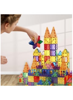 Piccasio 100Pcs Magnetic Building Tiles Set - Strong 3D Magnet Blocks for Kids, Educational STEM Toy, Birthday Gifts for Kids and Toddlers - Inspire Creativity and Imagination  - Image 4