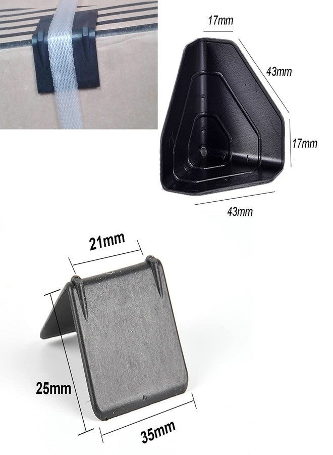 UoYu 100 pcs Carton Packing Corner Guard Frame Corner Protectors Black Corner Protector V Shaped Edge Guards for Carton Boxes, Furniture and Other Products Packaging - Image 2