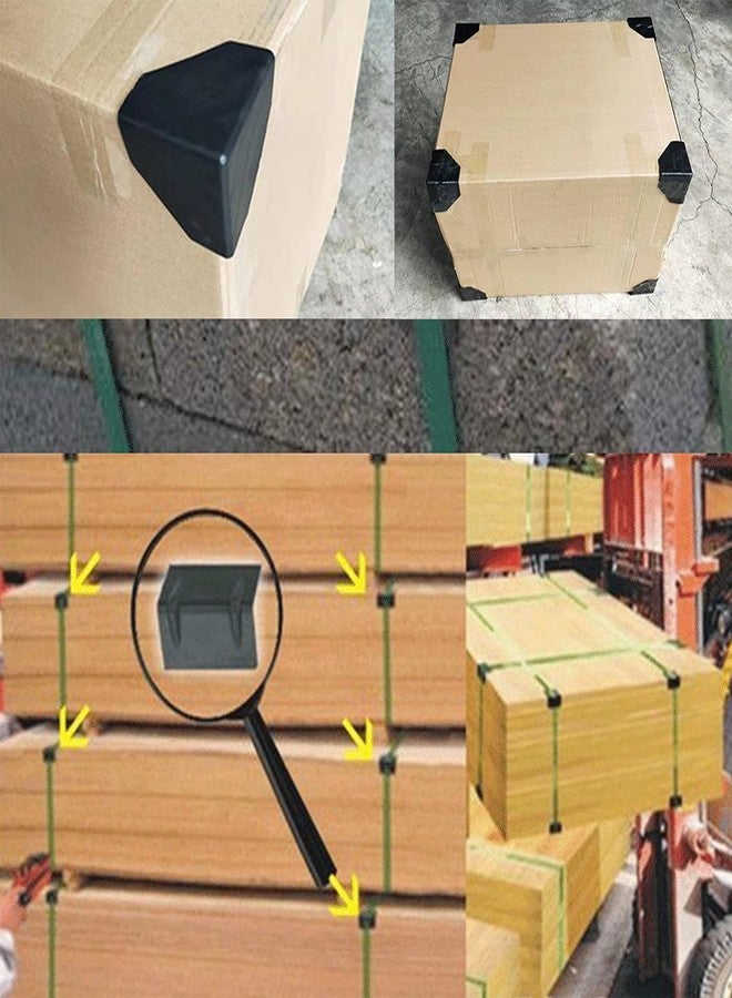UoYu 100 pcs Carton Packing Corner Guard Frame Corner Protectors Black Corner Protector V Shaped Edge Guards for Carton Boxes, Furniture and Other Products Packaging - Image 4