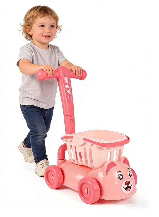 Kids Shopping Cart Kitchen Toy, Suprmarket Shopping Cart for Kids ,Pretend Play Trolley Toy for Toddlers Ages 2 3 4+,Grocery Shopping Cart with Wheels Easy Assembly  Child-Safe and Durable  Ages 2+ - Image 1