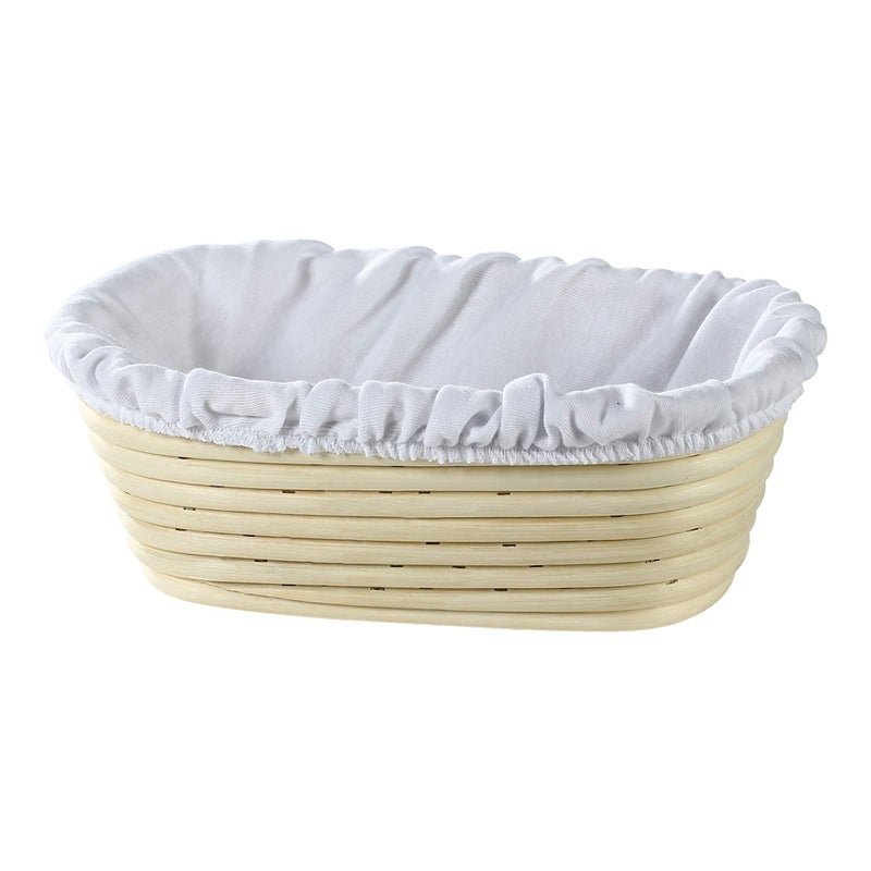 Frieling Frieling USA Brotform 10 x 7 Rectangular Bread Proofing  Rising Basket with Liner  Sourdough Banneton  Proofing Basket 