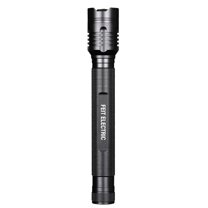 Feit Electric LED Tactical Flashlight - Aluminum Alloy - Zoomable Strike Bezel; Illuminate up to 1,000 feet - Adjustable Brightness 600 to 1700 Lumen | Requires 4-C Batteries - Image 2