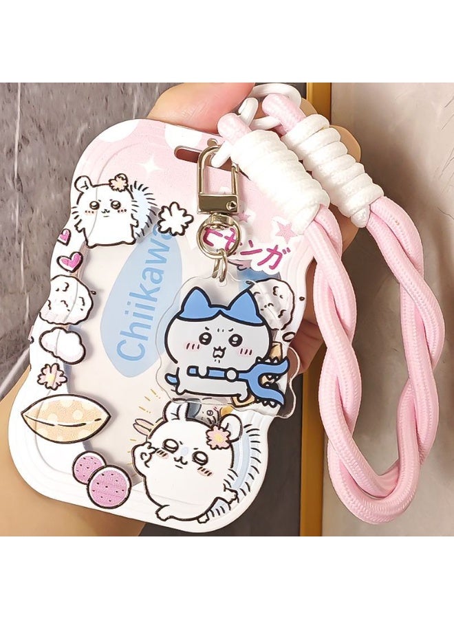 NIBEMINENT 1 - Piece Gikawa Kpop Photo Card Holder Pendant Key Chain ID Badge Holder ID Card Holder Photo Card Protector for School ID Office ID Access Card for Women Girls