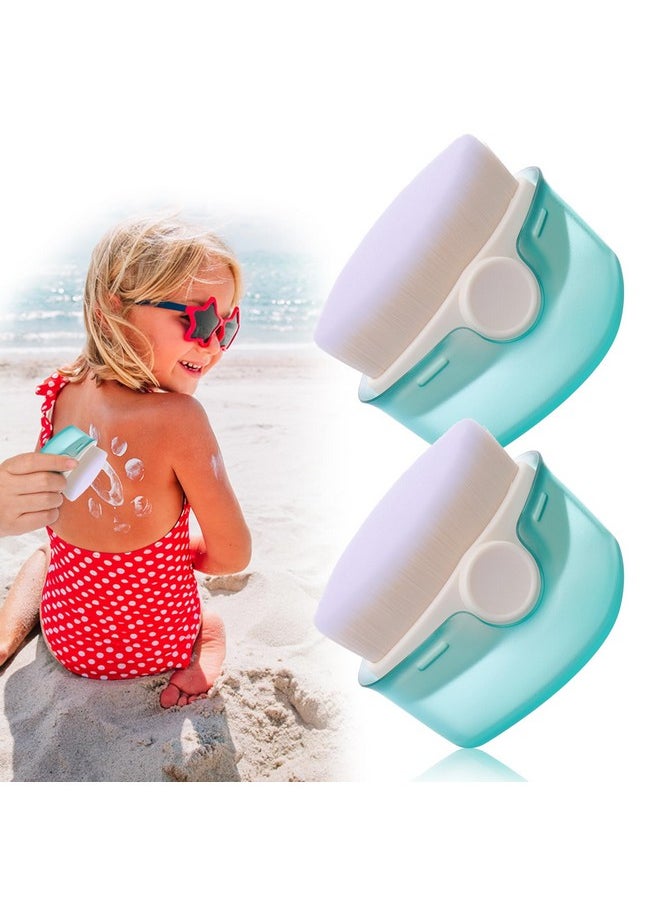 PalkSky Sunscreen Applicator For Kids 2 Pack Sunblock Buddy Brush Set With Protective Caps Sun Lotion Applicator Sun Cream Brush  - Image 1