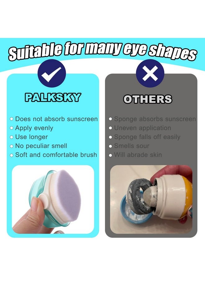 PalkSky Sunscreen Applicator For Kids 2 Pack Sunblock Buddy Brush Set With Protective Caps Sun Lotion Applicator Sun Cream Brush  - Image 2
