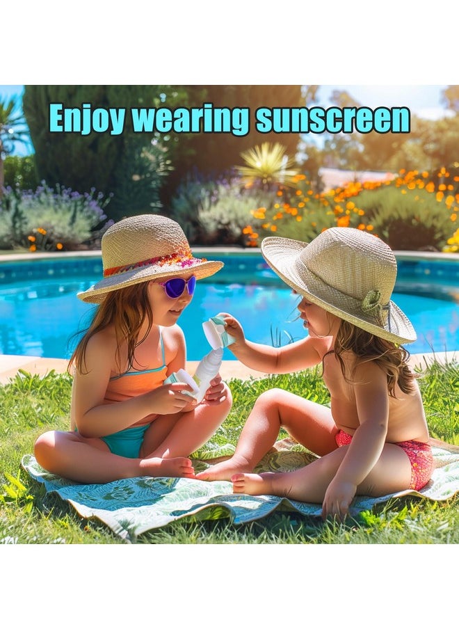 PalkSky Sunscreen Applicator For Kids 2 Pack Sunblock Buddy Brush Set With Protective Caps Sun Lotion Applicator Sun Cream Brush  - Image 4