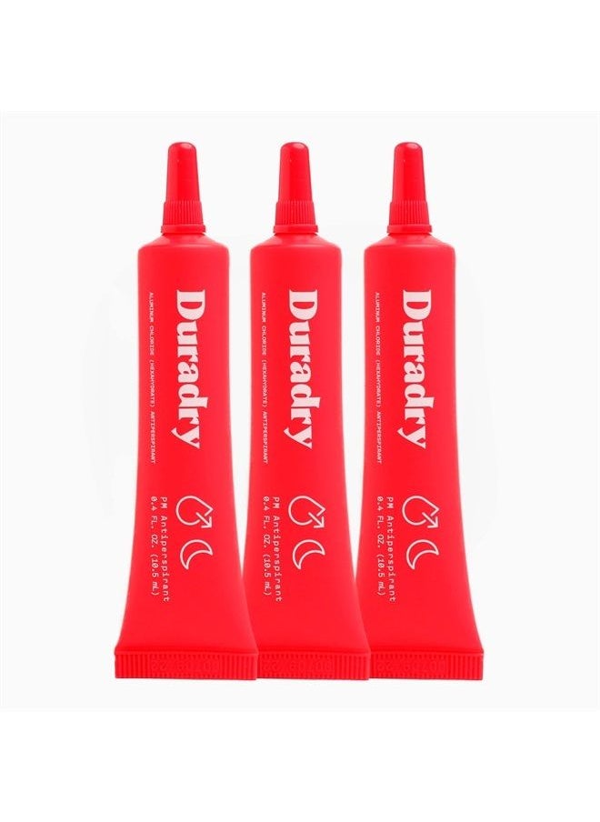 duradry - PM Antiperspirant Gel - Prescription Strength Antiperspirant Gel for Women and Men, Hyperhidrosis Deodorant for Armpit Sweat Prevention - Unscented, 0.4 Fl Oz (Pack of 3) - Image 1