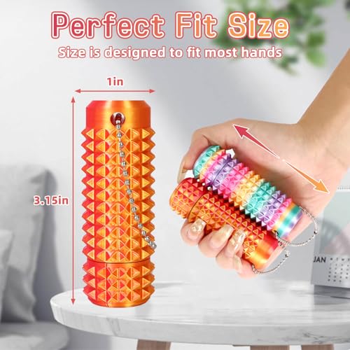 PARTY TONIGHT 2PCS Little Ouchies Pain Stim Fidget Fidget Toys for Adults 3D Printed Spin Spiky Grippie Sensory Rollers Spinner Toys for ADHD Anxiety Stress Relief Autism Novelty Stocking Stuffers - Image 5