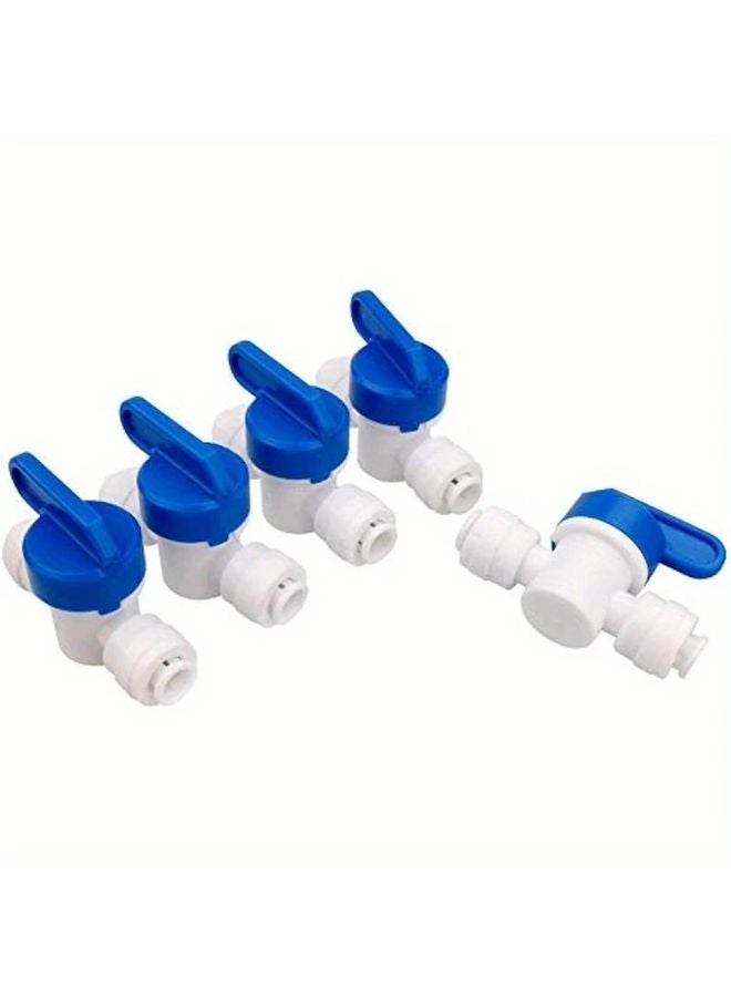 5pcs 1 4 Inch OD Quick Connect Inline Shut Off Ball Valves Durable Plastic Water Purifier Fittings - Image 4