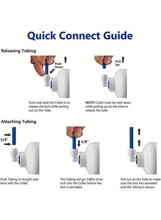 5pcs 1 4 Inch OD Quick Connect Inline Shut Off Ball Valves Durable Plastic Water Purifier Fittings - Image 5
