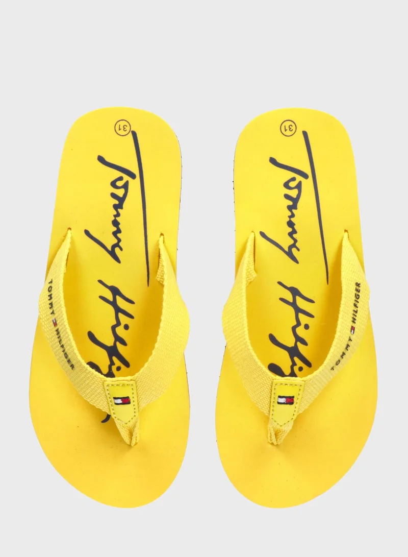 TOMMY HILFIGER Kids Slip On Flip Flop
