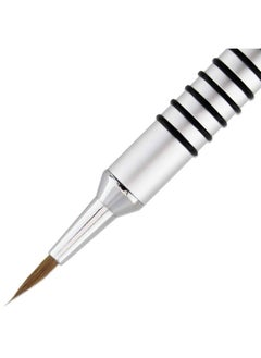 Pana 3D Kolinsky Acrylic Nail Art Sculpture Brush With Silver Metal Nonslip Grip Handle For Manicures 3D Nail Art Flower Designs (Size 2)  - Image 5