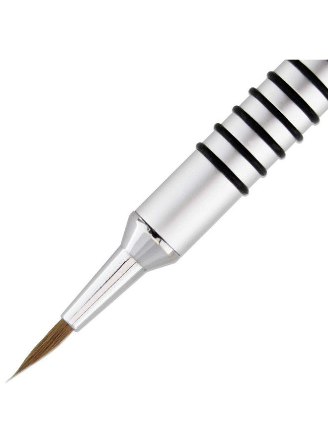 Pana 3D Kolinsky Acrylic Nail Art Sculpture Brush With Silver Metal Nonslip Grip Handle For Manicures 3D Nail Art Flower Designs (Size 2) - Image 5